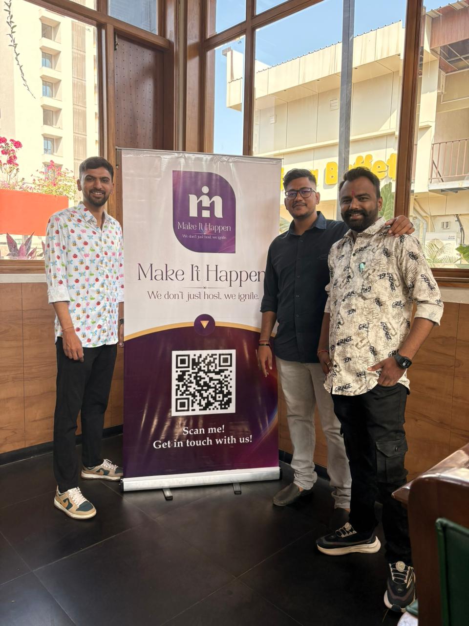 Make It Happen Standee with Founders